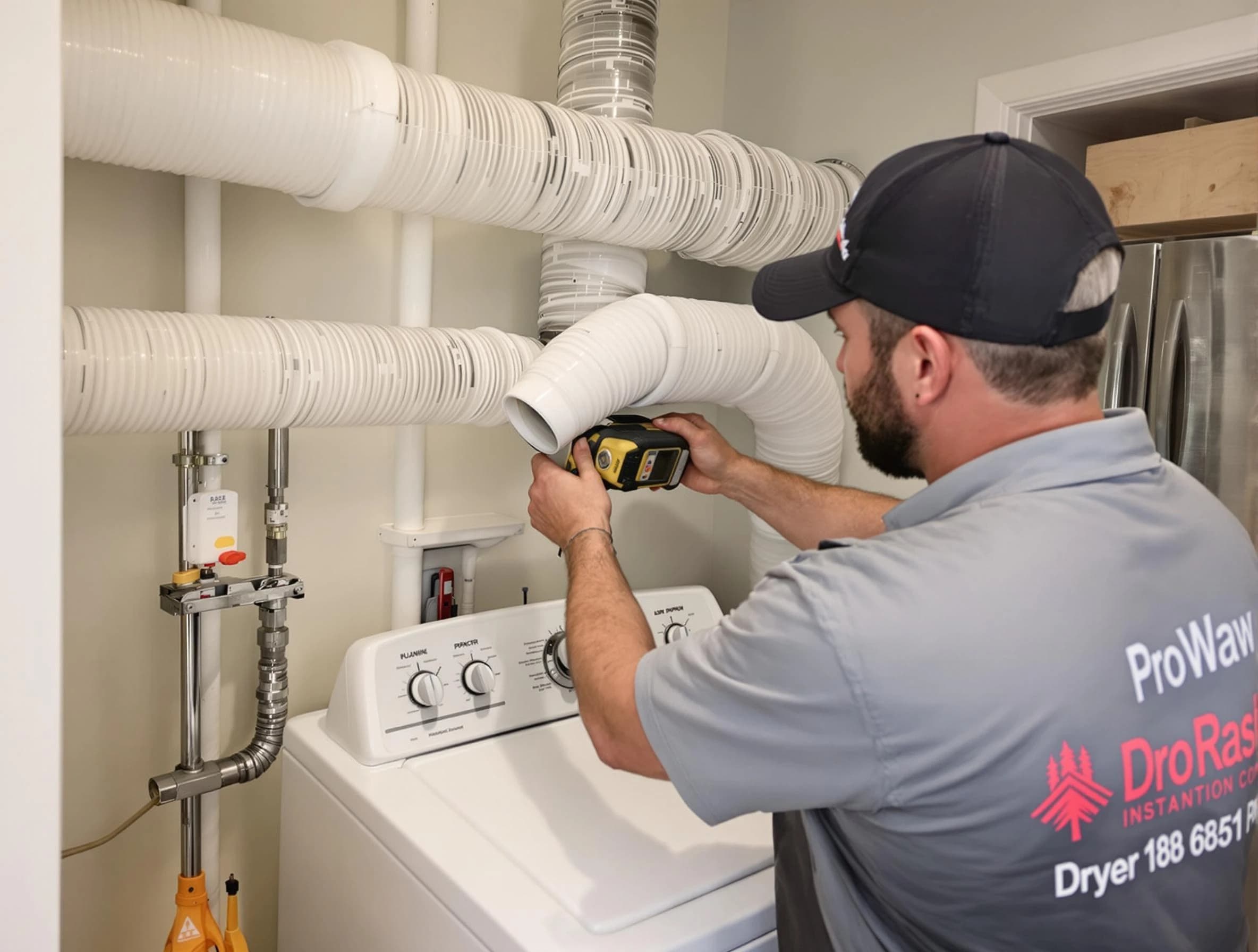 Professional dryer vent hose installation by Riverton Dryer Vent Cleaning in Riverton
