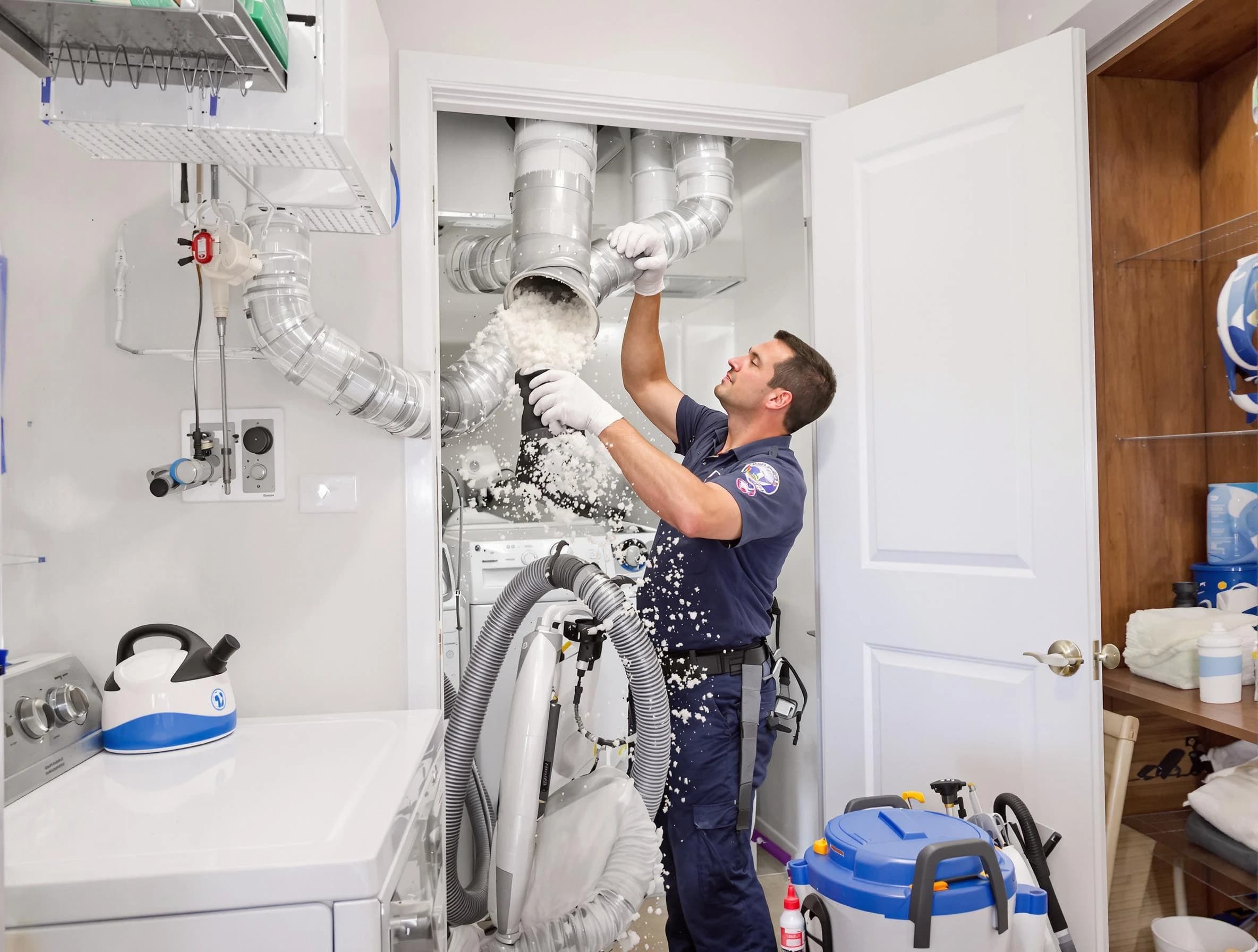 Riverton Dryer Vent Cleaning technician delivering thorough residential dryer vent cleaning service in Riverton