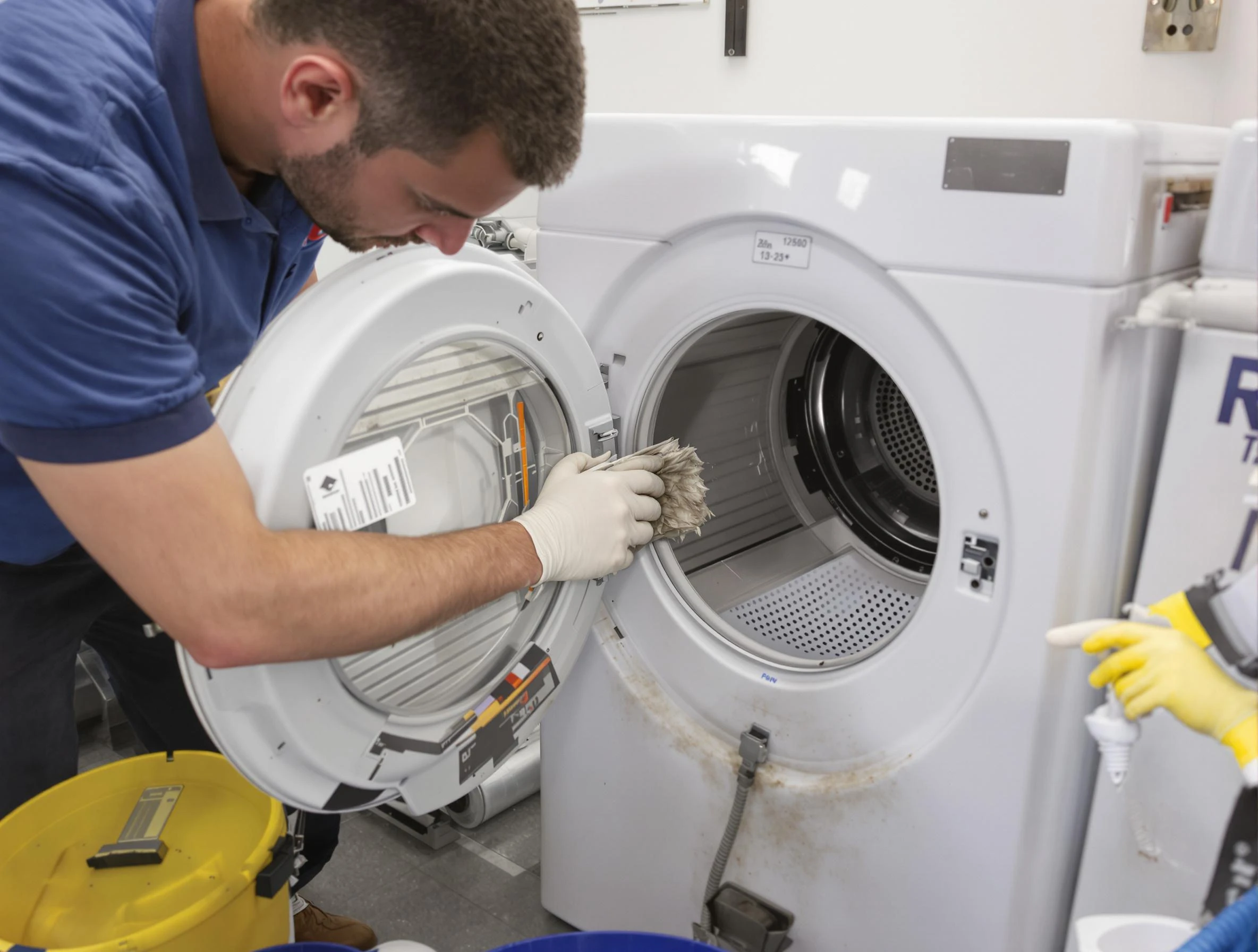 Riverton Dryer Vent Cleaning specialist performing detailed lint trap cleaning service in Riverton