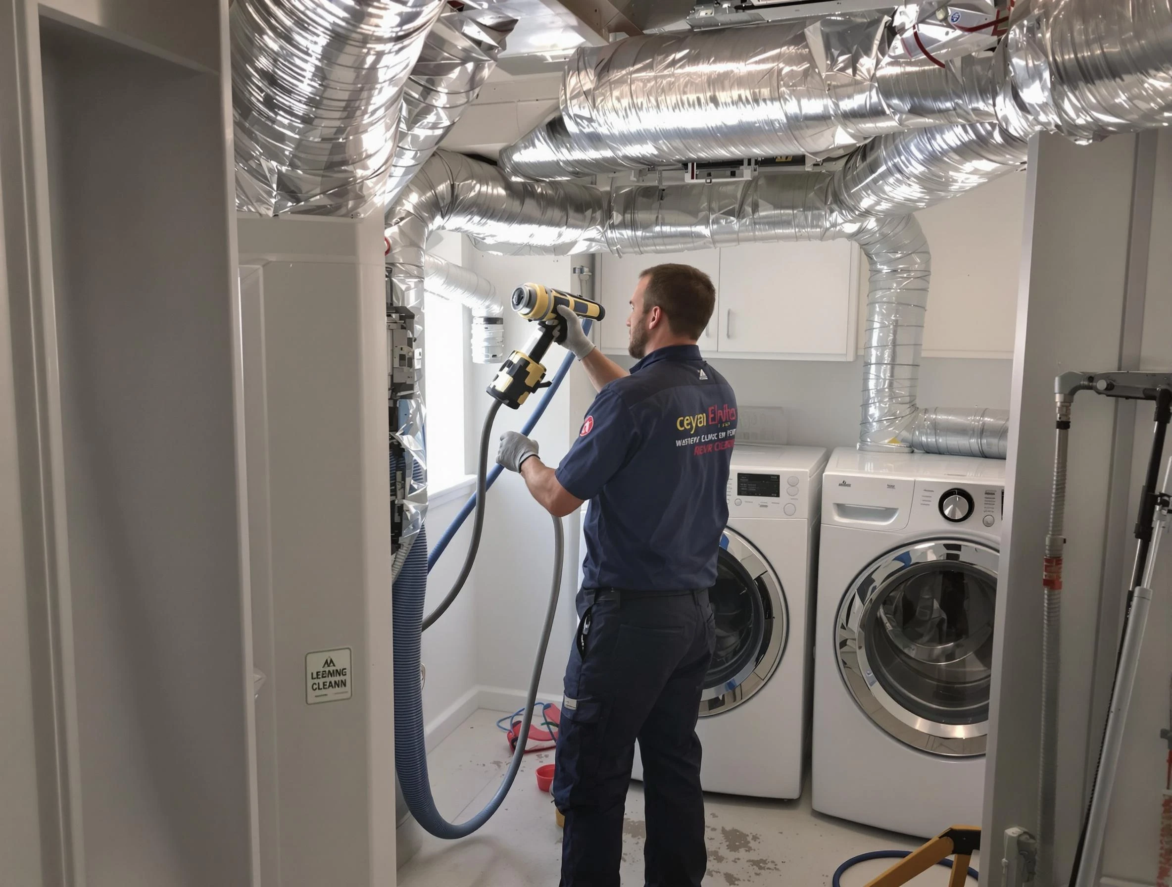 Riverton Dryer Vent Cleaning specialist using advanced equipment for thorough duct cleaning in Riverton